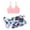 Pink, variant on WIBACKER Girls Swimsuits 3 Piece Bathing Suit Set Floral Bikini Swimwear with Cover Ups Beach Skirt 11-12 Years