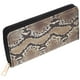 thumbnail image 3 of Cartera de mano de piel sintética con estampado de serpiente para mujer, bolso de mano con cremallera, 1 unidad, 3 of 7