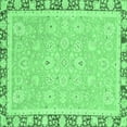 thumbnail image 1 of Ahgly Company Indoor Square Oriental Emerald Green Traditional Area Rugs, 3' Square, 1 of 4