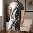 thumbnail image 1 of Qiopertar Clearance under $5 Men Casual Turndown Button Turndown Print Short Sleeve Blouse And Pants Set On Clearance Early Access Deals, 1 of 5