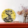 thumbnail image 2 of Cute Cartoon Gray Snake Round Wall Clock Silent Battery Operated Home Decor for Living Room Bedroom, 2 of 7