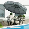 thumbnail image 4 of Yardi Yarda 10 Feet Patio Umbrella Outdoor Market Umbrella, Outdoor Shade with Crank Tilt Adjustment, Gray, 4 of 12