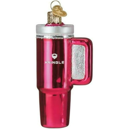 1 Pc Old World Christmas Pink Kringle Cup Ornament (32675)