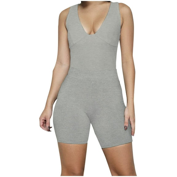 Fanxing Womens Sleeveless Ribbed Tracksuit 2 Piece Slimfit V-Neck Quick Dry Athletic Workout Outfits Seamless Tank Tops and Shorts