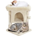 thumbnail image 2 of Yaheetech 23.5″ H Spacious Cat Tree with Large Top Perch, Condo & Scratching Posts, Beige, 2 of 10