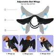 thumbnail image 4 of Onmygogo Funny Bat Dragon Wing Costumes for Dog, Cute Furry Pet Clothing for Halloween (L, Black bat wing), 4 of 7