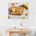 thumbnail image 2 of Nawypu Canvas Prints Wall Art Peanut butter sandwiches on white kitchen table Wall Artwork Paintings for Living Room Bedroom Office Kitchen Bathroom Ready to Hang, 2 of 4