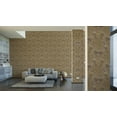thumbnail image 4 of Concord Wallcoverings Modern Textured Wallpaper Baroque, Classical, Ornament, Vinyl Accent Wall, Beige, Brown, Cream, Gold, Metallic, Yellow, 21 in x 33 Ft (57 sq. ft), 391194, 4 of 5