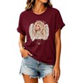 thumbnail image 3 of Women's Dolly Country Music Legend Shirts Casual Graphic Tee Short Sleeve Crew Neck Top Vintage Retro Loose Fit Shirt T Shirt, 3 of 5