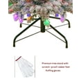 thumbnail image 7 of 9FT Prelit Snow Flocked Christmas Tree, Artificial Christmas Tree with 550 Warm White & Color LED Changing Lights Easy Assembly/Metal Stand/Hinged, 7 of 7