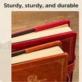 thumbnail image 6 of Holloyiver Vintage Leather Journal Notebook with Combination Lock, B6 Embossed Flower Secret Diary Ruled Lined Paper for Writing, Secret Diary with Inner Pocket, 5.5 x 7.5 inch (Brown), 6 of 9