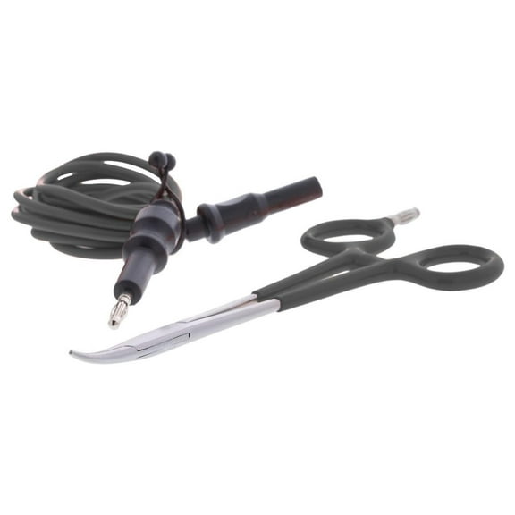 - Curved Nose 6.25” Grounded Hemostats for Micro Welding (Black Handles)