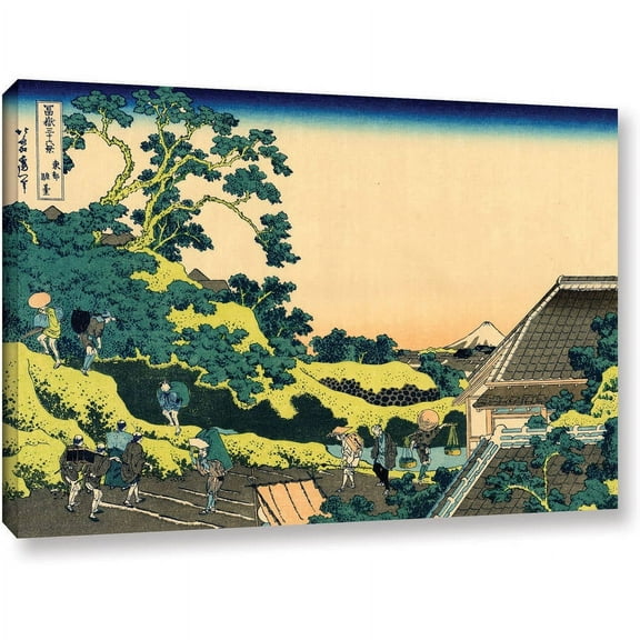 ArtWall Katsushika Hokusai "The Fuji Seen from the Mishima Pass" Gallery-Wrapped Canvas