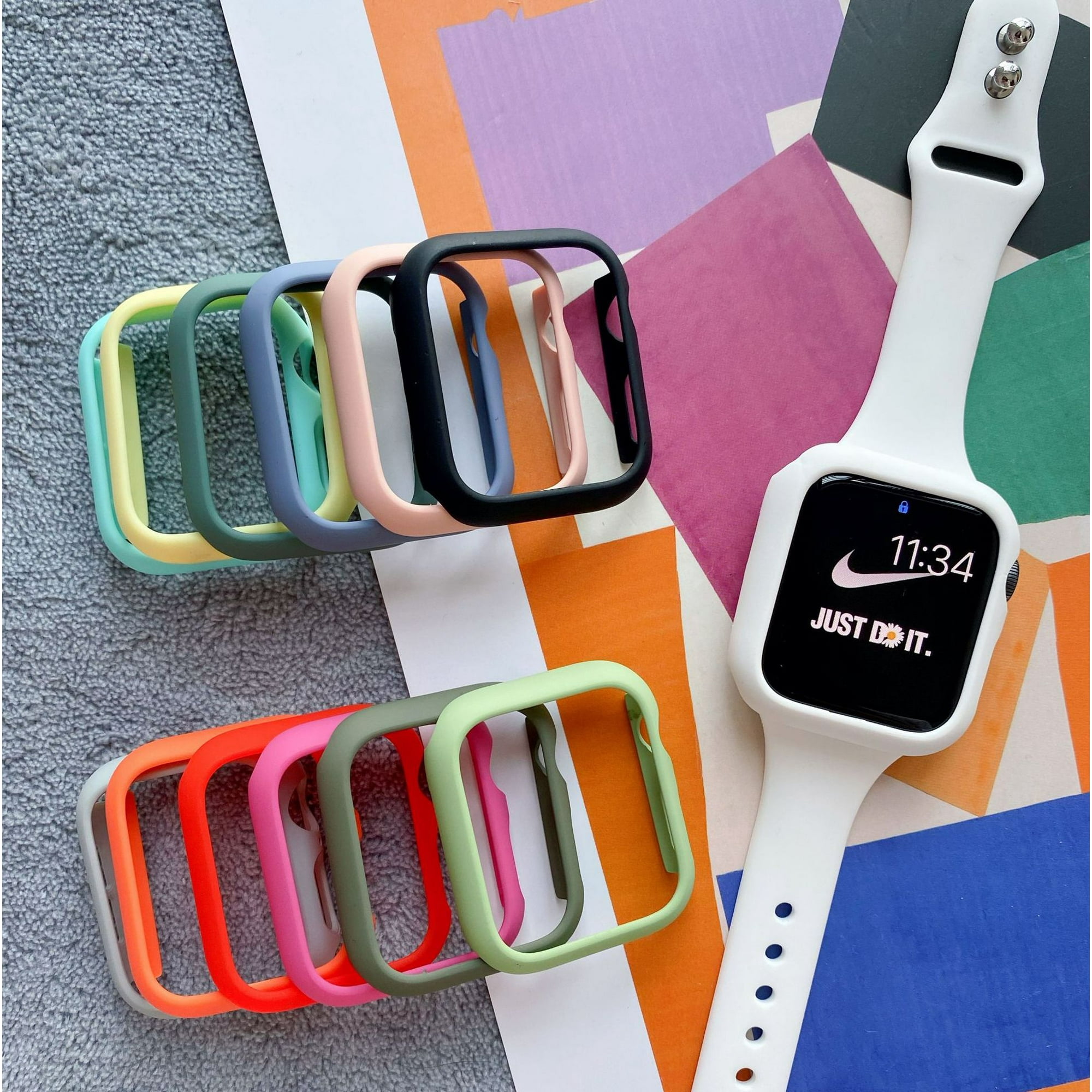 Apple Watch Screen Protector Case iWatch Series 7 6 5 4 3 2 1 SE Official Green 40mm