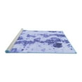 thumbnail image 2 of Ahgly Company Machine Washable Indoor Round Abstract Blue Modern Area Rugs, 5' Round, 2 of 4