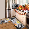 thumbnail image 3 of Halloween Kitchen Mats for Floor, Halloween Decorations Non Slip Backing Halloween Kitchen Rug Set of 2 Low-Profile Mat Halloween Decor for Home Party (Grey, 17"x47"+17"x30"), 3 of 6