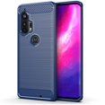 thumbnail image 1 of wonima11 Case for Motorola Edge+ (2020)/Motorola Edge Plus 2020 XT2061-3 Case, Carbon Fiber Shockproof Slim Silicone Rugged Soft TPU Back Phone Cover for Motorola Moto Edge+ 2020 Blue, 1 of 1