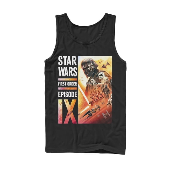 Men's Star Wars: The Rise of Skywalker First Order Glow Tank Top Black Small