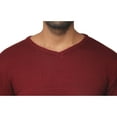 thumbnail image 4 of X RAY JEANS Mens V-Neck Honeycomb Knit Sweater, Burgundy, S, 4 of 5