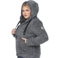 thumbnail image 5 of White Mark Women's Plus Size Hooded Sherpa Jacket, 5 of 6