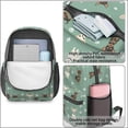thumbnail image 4 of Chihuahua and Dog Paw Print Green 17" School Backpacks for Teens,Waterproof Oxford Fabric,S-Shape Padded Straps for School,Travel,Hiking,Camping, 4 of 6