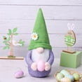 thumbnail image 2 of Fiaya Women Easter Faceless Plush Gnome Decor, 1pc 14 inch Bunny Gnomes with Egg Figurines, Easter Theme Party Favor for Spring Home Tabletop Gifts (Green), 2 of 2