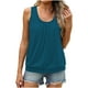thumbnail image 3 of Blusas para mujer,Camiseta de tirantes de verano para mujer, camisa holgada con cuello plisado, top de poliéster sin mangas, ropa informal de calle, ropa de diario, sopatenor, 3 of 8