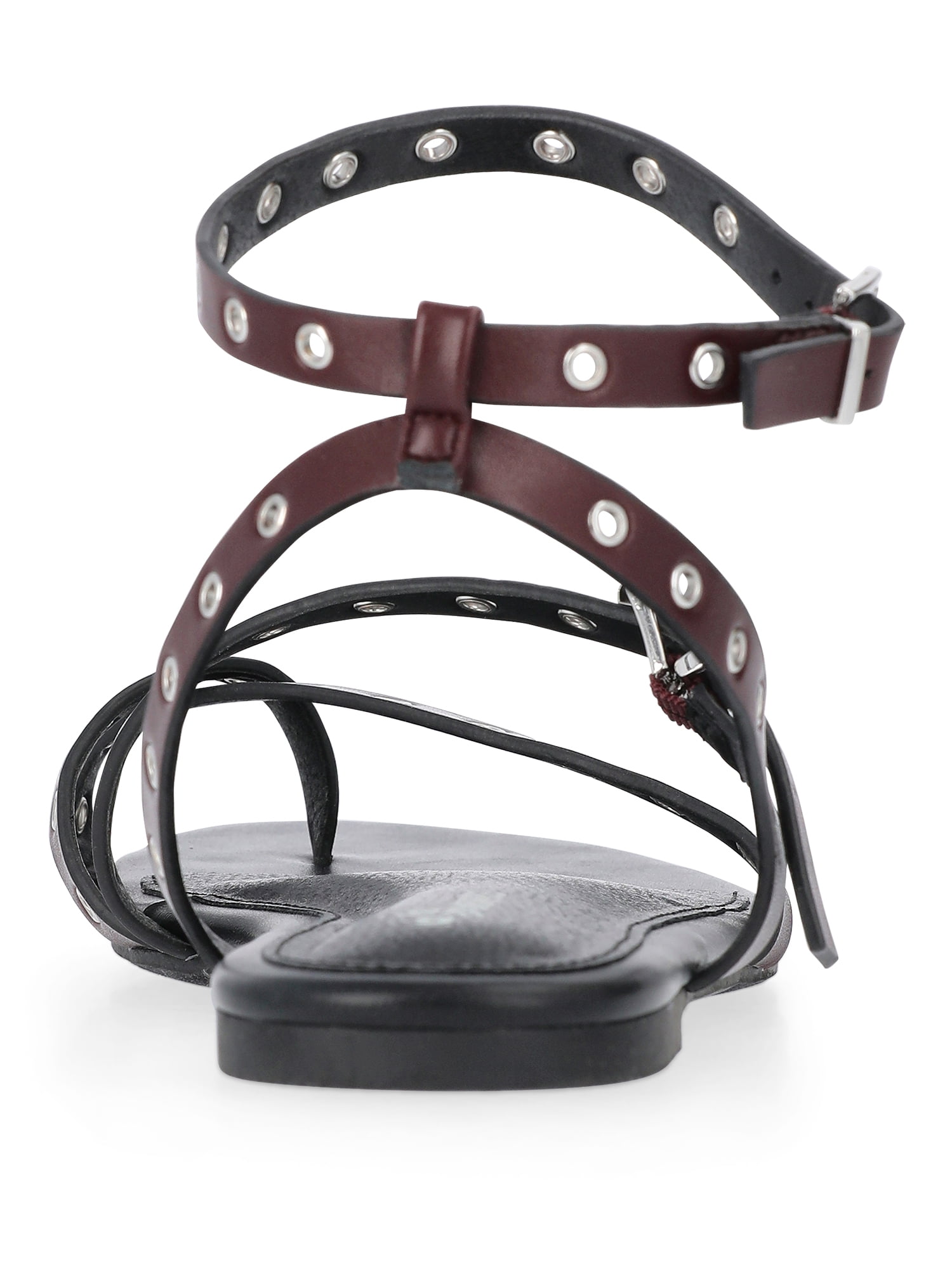 No Boundaries Strappy Flat Sandals, Women's