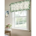 thumbnail image 6 of Curtain Valance for Windows,Green Eucalyptus Leaf Watercolor Kitchen Valances Rod Pocket Short Curtains,Fern Rainforest Leaves Window Treatment Panel for Bedroom Bathroom 42"x12", 6 of 7