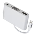thumbnail image 3 of Aleación de aluminio para interfaz del sistema IOS a HDMI+VGA+equipo adaptador de 3,5 mm plateado, 3 of 5