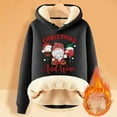thumbnail image 4 of Christmas Cute Hoodies for Women 2025 Long Sleeve Heavyweight Holiday Hooded Sweatshirt Pullover Tops, 4 of 5