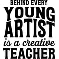 thumbnail image 1 of Behind Every Young Artist Is A Creative Teacher Create Inspire Wall Decals for Walls Peel and Stick wall art murals Black Small 8 Inch, 1 of 2