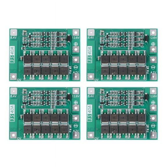 4X 3S 40A 18650 Li-Ion Lithium Battery Charger Protection Board Pcb for Drill Motor 11.1V 12.6V Lipo Cell Module