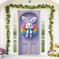 thumbnail image 3 of Easter Door Cover banner 71 x 35 Inch Easter Bunny Door Banner Easter Door Banner Party Accessory Hanging Banner Sign Decoration for Happy Easter Party Favors(Banner, Not a Real) G, 3 of 8