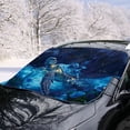 thumbnail image 2 of FOR U DESIGNS Turtle Hibiscus Galaxy Pattern All Weather Car Windshield Cover for Ice and Snow, Auto Windshield Frost Cover Front Window Automotive Covers Universal Fit for Truck SUV Sedan, 2 of 6