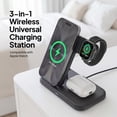 thumbnail image 2 of Powertek 3-in-1 Qi2 15W Tri-Fold Wireless Charge Pad with Stand, Black, 2 of 5