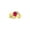 Ruby, variant on Rings for Women 14K Gold Plated Silver Ring Oval 9X7MM Gemstone & Diamonds Classic Design July Ruby Jewelry for Women Size 6