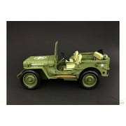 ARMY Jeep Vehicle US ARMY, Green - American Diorama 77404 - 1/18 Scale Diecast Model Toy Car
