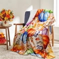 thumbnail image 3 of Fall Pumpkin Blanket 50" x 60", Cozy Fall Fleece Throw Blanket for Couch, Fall Blankets and Throws, Autumn Throw Blanket, Fall Throws, 3 of 6