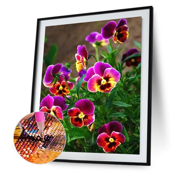 Cuadros Decorativos Tricolor Violet 5D DIY Diamantes Kits de pintura Full Round Drill Wall Art (L3604) Ehuebsd embutido en tela