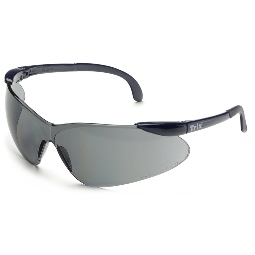 Elvex Trix Safety Glasses Black Frame w/Gray Lens