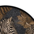 thumbnail image 4 of 36.2 Inch Round Floor Mat Zebra Print Carpet Decor Rug for Living Room Bedroom, 4 of 6