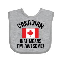 Inktastic Canada Flag Awesome Canadian Boys or Girls Baby Bib