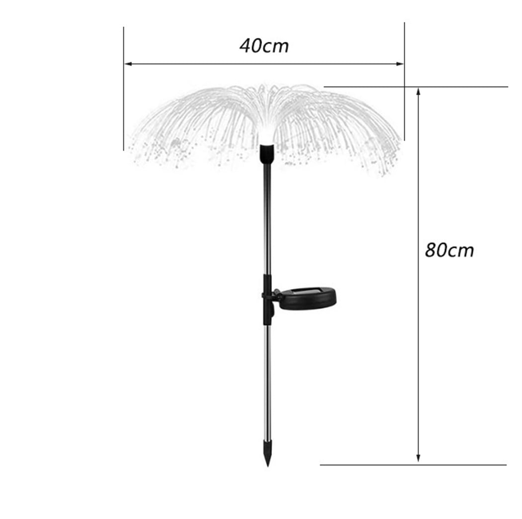 Happon 2 Pack Solar Outdoor Lights Decorative, Solar Flower Lights Jellyfish Fairy Lights Waterproof for Patio Yard Backyard Pathway Garden Decor, 7 Color Change Christmas Decorations