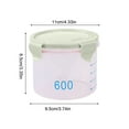 thumbnail image 3 of Hauiodp Transparent Sealed Containers, Airtight Food Storage Container, Plastic Leak proof Canisters with Lids, Preserving Pot Container for Cereal, Beans, Nuts, Home Use, 3 of 6