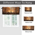 thumbnail image 6 of Paris Tower Kitchen Valance Curtain Rod Pocket Autumn Maple Leaf Window View Sunset Window Treatment for Living Room Bedroom Bathroom 54 by 18 in, 1 Panel, 6 of 6