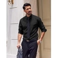 thumbnail image 4 of COOFANDY Black Dress Shirt for Men Long Sleeve Casual Button Down Shirts Stretch Regular Fit, 4 of 6
