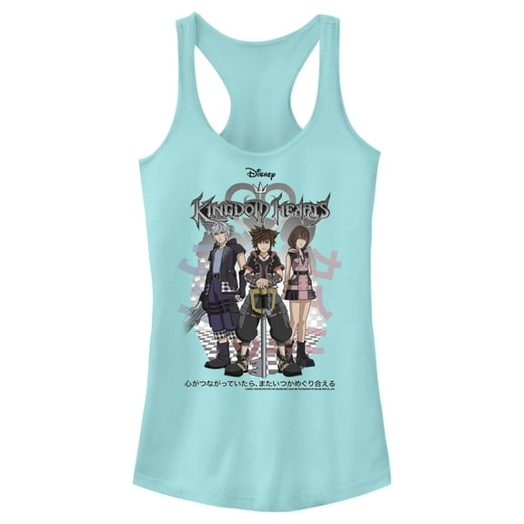 Junior's Kingdom Hearts 3 Hero Group Shot  Racerback Tank Top Cancun X Small