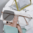 thumbnail image 2 of Las gafas de miopía fotosensibles que cambian de color para hombres y mujeres tienen un marco grande para adelgazar la cara y se pueden equipar con anteojos para convertirlos en anteojos grises con, 2 of 6