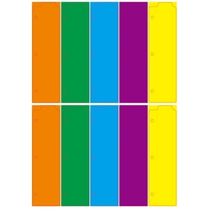 SHISUYAN 10Pcs Diviseurs de carnets de notes Diviseur de briques colorées Petits classeurs de carnet de notes Pages détachables Petits index